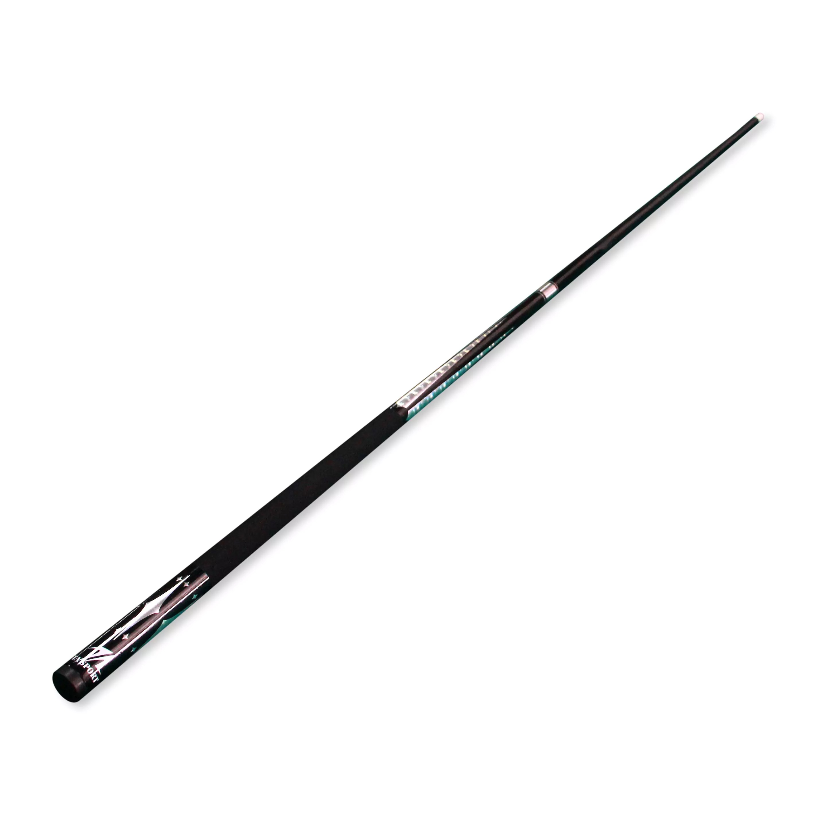 58 In 2-Pc Fiberglass Pool Cue Black 01130