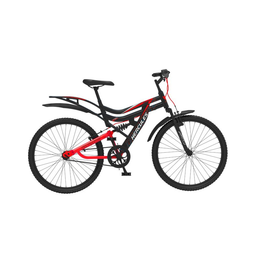 HERCULES-DYNAMITE 26IN BLACK / SMART RED-SINGLE SPEED SIZE : 26X20