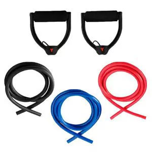 5 - Piece Deluxe Adjustable Resistance Tube Set 12.2X18.4X17.8Cm (Brand : York Fitness)