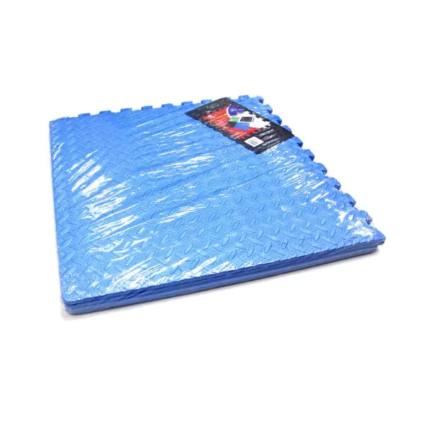Eva Exercise Mat -Leaves 60cm x 60cm x 1.0cm Blue