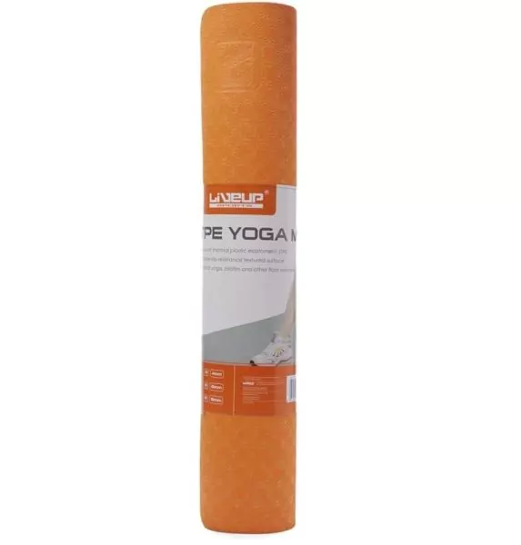 Tpe Yoga Mat 173*61*0.4Cm Ls3237 Orange+Grey