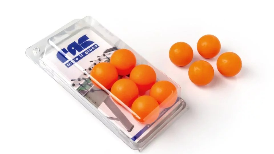 Blister Coloured Fooseball Balls Orange 1Pal0052 (Pkt - 10 Pcs)