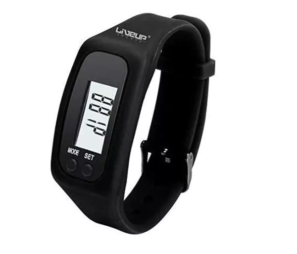 3D Sensor Pedometer Wrist Watch Black Ls3348