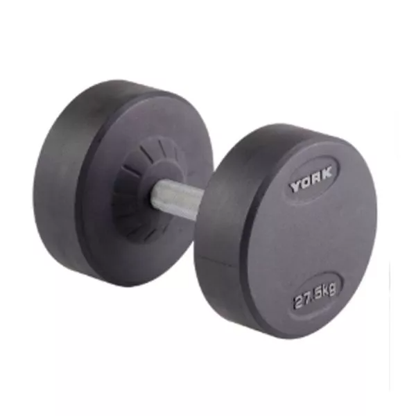 York Round Rubber Dumbbell 27.5Kg DZLG12