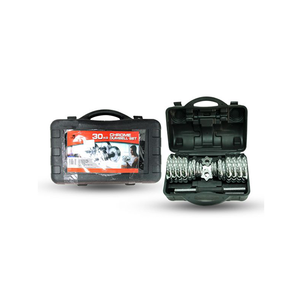 30Kg Chrome Dumbell Set With Case