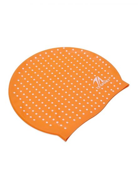Swimming Cap Free Size ADULT SILICONE CAP-300 ORANGE  (Brand : Ta Sport)