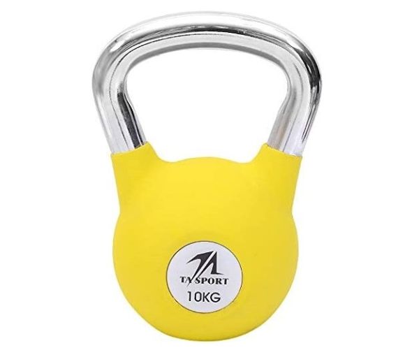Rubber Kettlebell Db2175 10Kg Yellow W/O Knuring