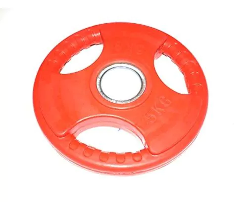 Colour Rubber Coated Plate With Ring 2 Inch Red Ir91022