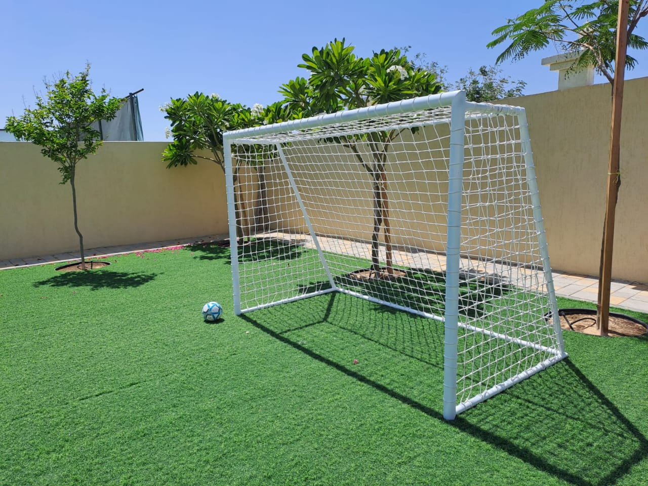 Soccer football goal post metal fixed 3mX2m