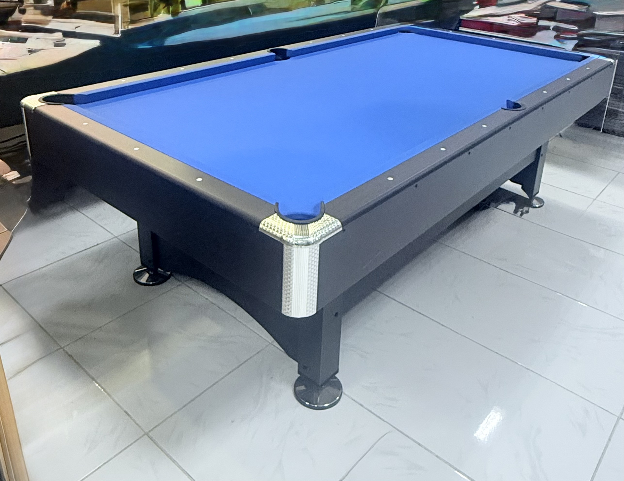 NON K/D 8FT BILLIARD TABL ES-BT181A58 MILANO ITALY - BLUE