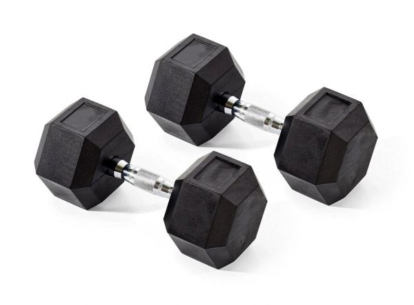 Rubber Hex Dumbbells 45.0Kg Ir92022