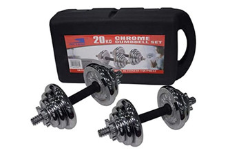 York Fitness Dark Grey Painted Adjustable Dumbbell Set 20Kg Carry Case