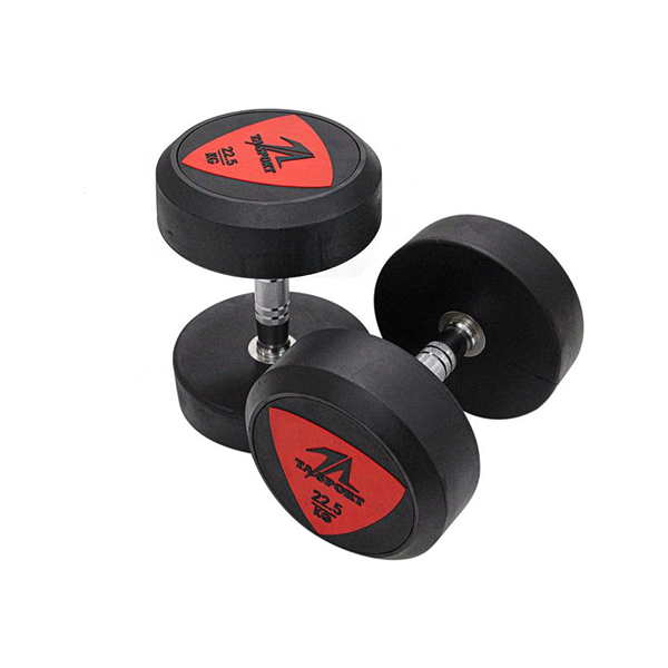 Deluxe Rubber Dumbbell-22.5Kg Ls2023 Black