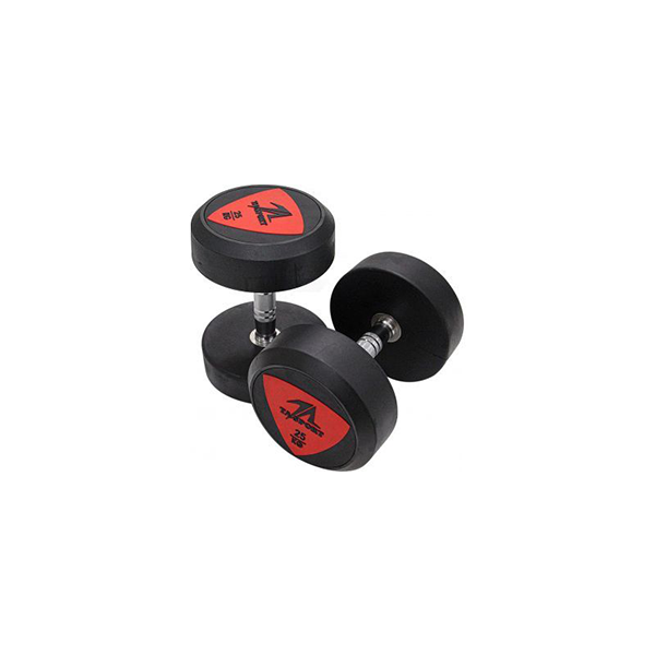 Deluxe Rubber Dumbbell - 35.0Kg Ls2023 Black