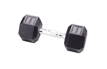 Rubber Hex Dumbbell 35 Kg Black