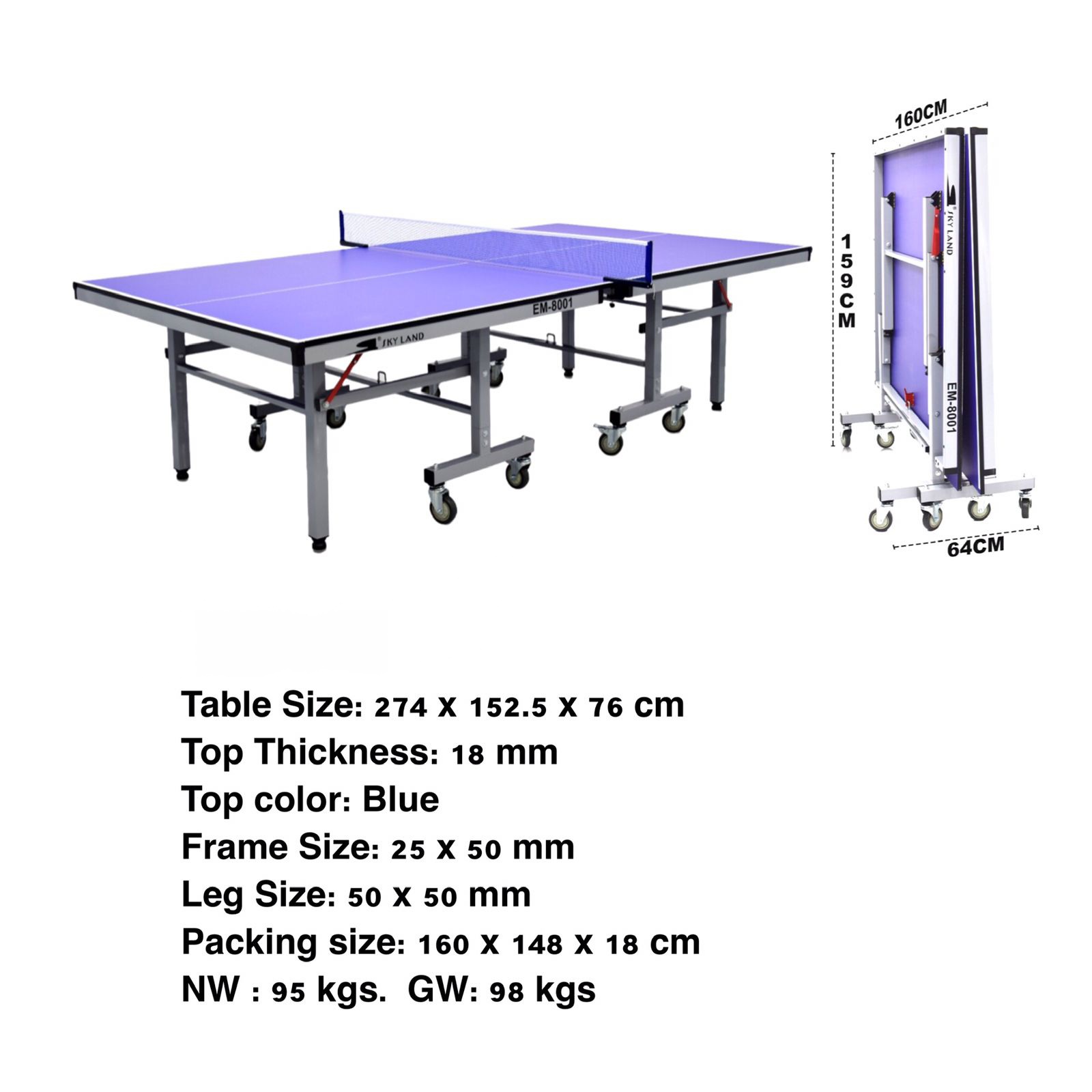 TENNIS TABLE 8001
