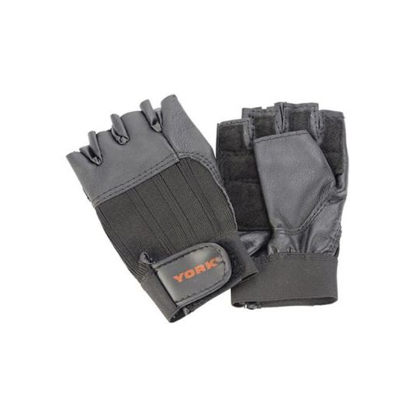 Leather Weight Lifting Gloves (Brand : York Fitness)