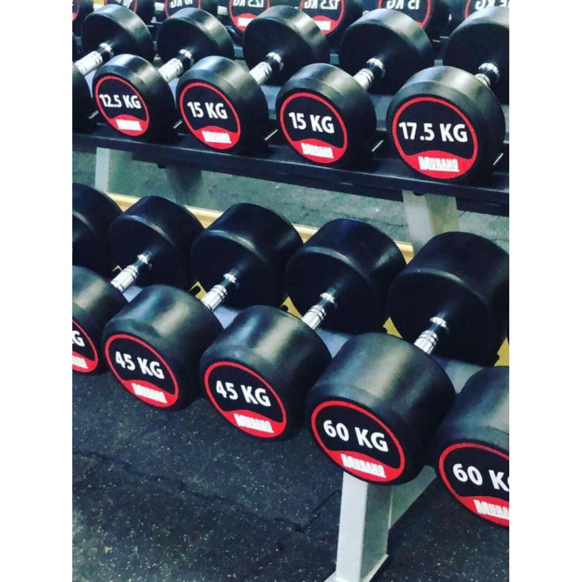 TPU Round Dumbbell 2.5Kg To 50Kg Pair without rack