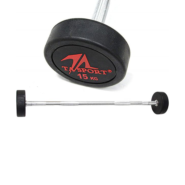 Rubber Coated Barbell 15Kg Ls2032 Ta Sports