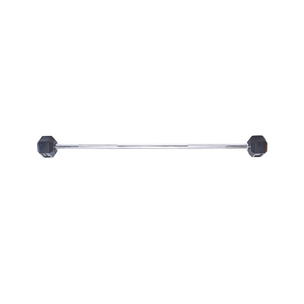Rubber Hex Barbell Db401 W/Straight Bar 10 Kg