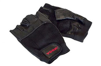 Leather Weight Lifting Gloves L (Brand : York Fitness)