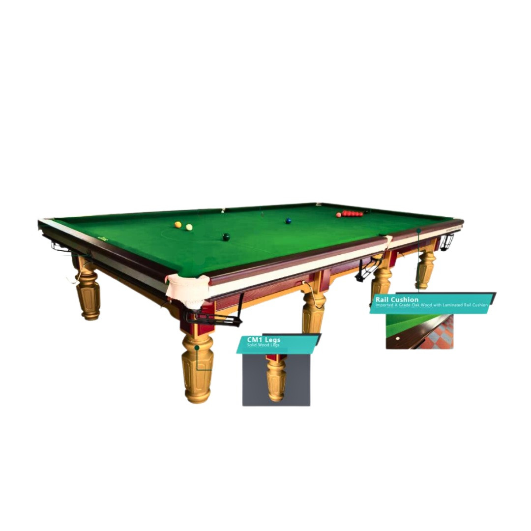 Xingjui Professional Snooker Table 13 Ft Steel Cushion/Gold