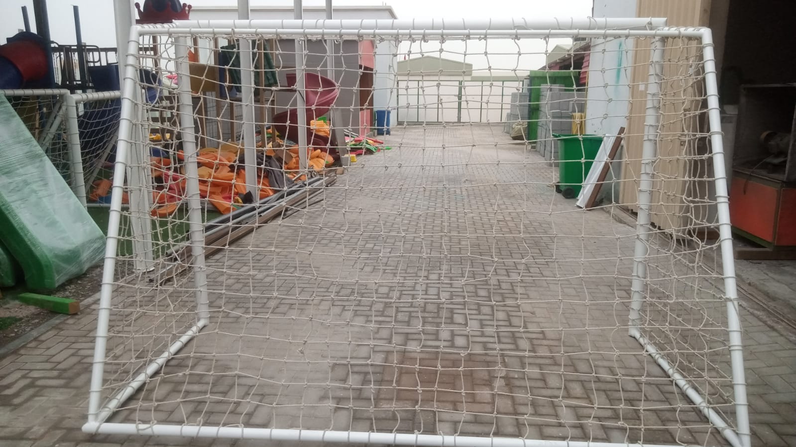 soccer football goal post metal fixed 3X2 m