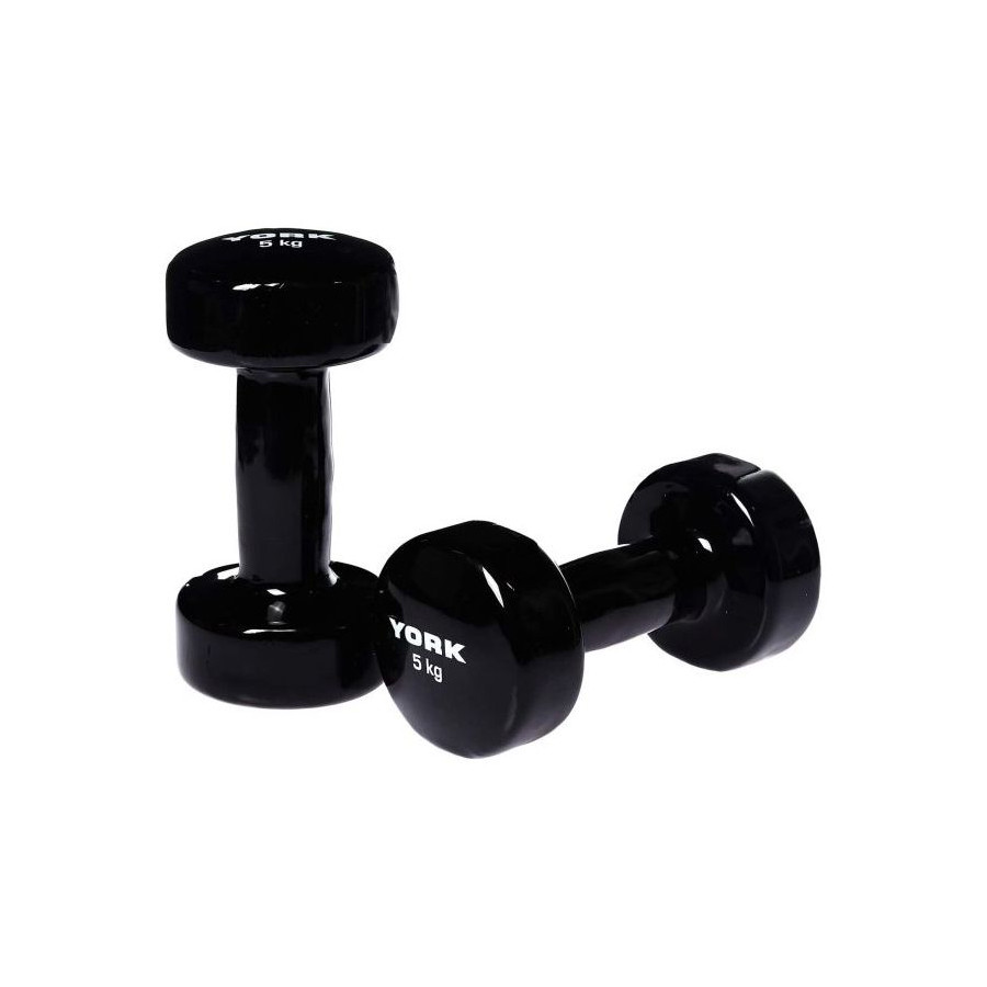 York Fitness Vinyl Dumbbell 5Kg Black 1677