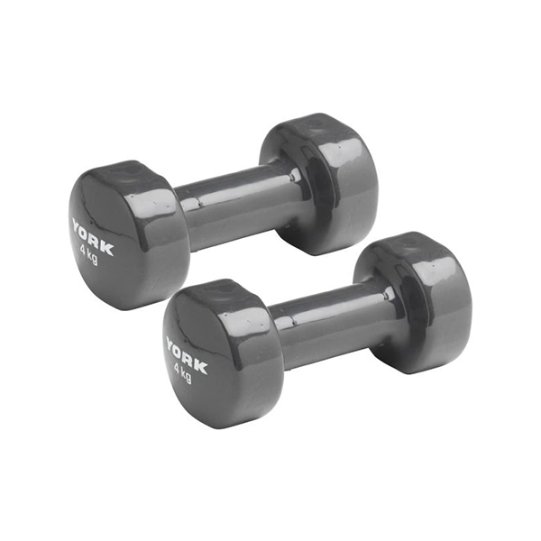 York Fitness Vinyl Dumbbell 4Kg Gray 1676