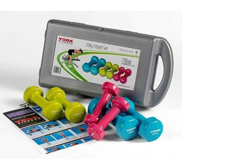York Fitness 10Kg Vinyl Fitbell Set In A Case 1678