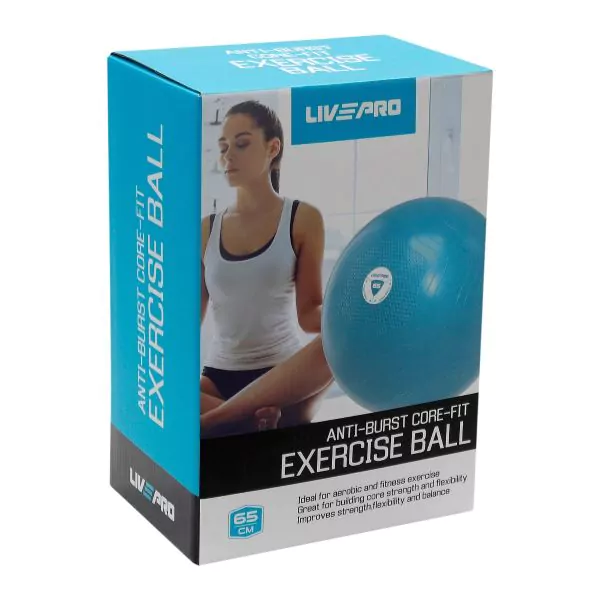 Anti - Burst Core Fit Exercise Ball 65Centimeter (Brand : Livepro)
