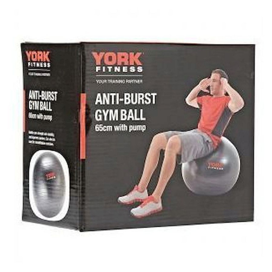 Anti - Burst Gym Ball With Pump 65Cm (Brand : York Fitness)