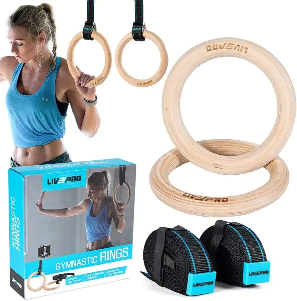 LIVEPRO WOOD GYM RING LP8123