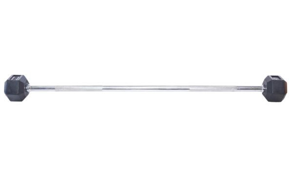 Rubber Hex Barbell Db401 W/Straight Bar 20 Kg