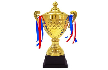 TROPHIES GOLD H 34CM X2B
