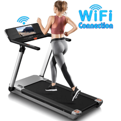 Mini-Pro Folding Treadmill TFT Display build-in Bluetooth EM-1286 Gray