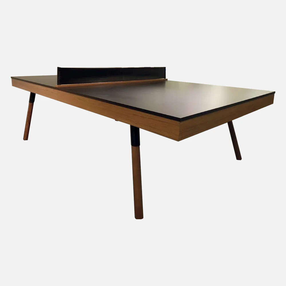 Tennis Table Singapore - Matt Black/Teak