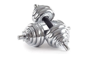 York Dark Grey Painted Chrome Dumbell Set 30Kg Ykpd30