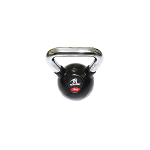 Black Rubber Kettlebell 16kg Chrome Hand Gl1207ata Featured