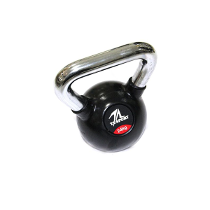 Black Rubber Kettlebell 24kg Chrome Hand Gl1207ata Featured
