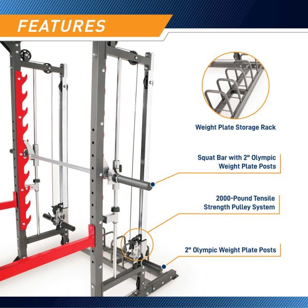 Marcy Pro Smith Cage Home Gym Training System Sm 4903 Features 3 08148